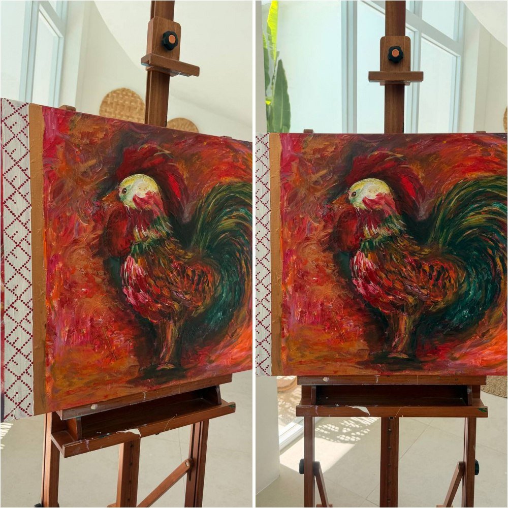 لوحة ديك أكريليك 60x80 — بالي, إندونيسيا
