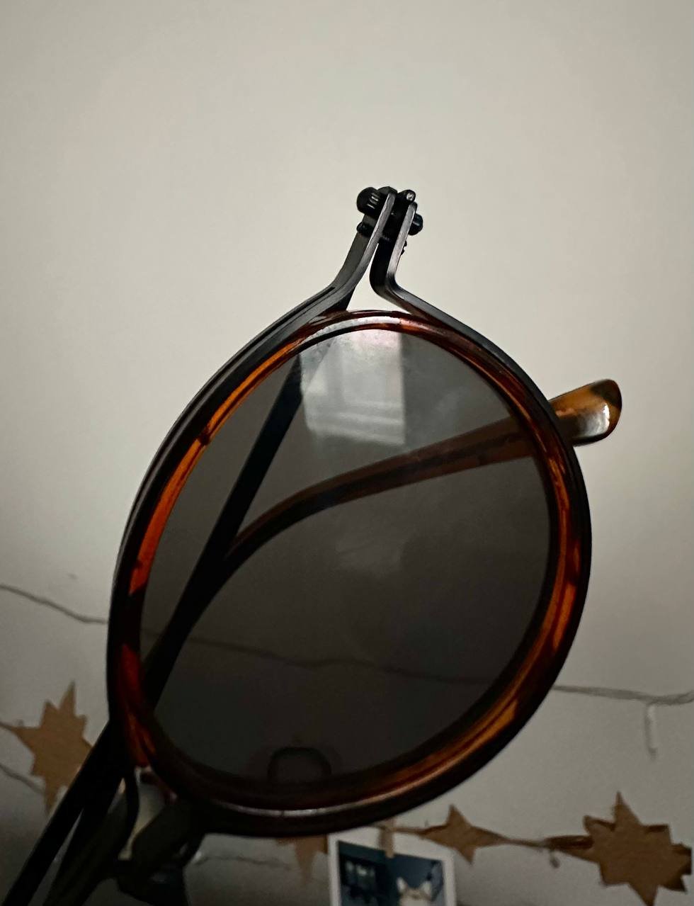 Round sunglasses with case, double frame, 10 GEL — used (worn twice) — Batumi, Georgia