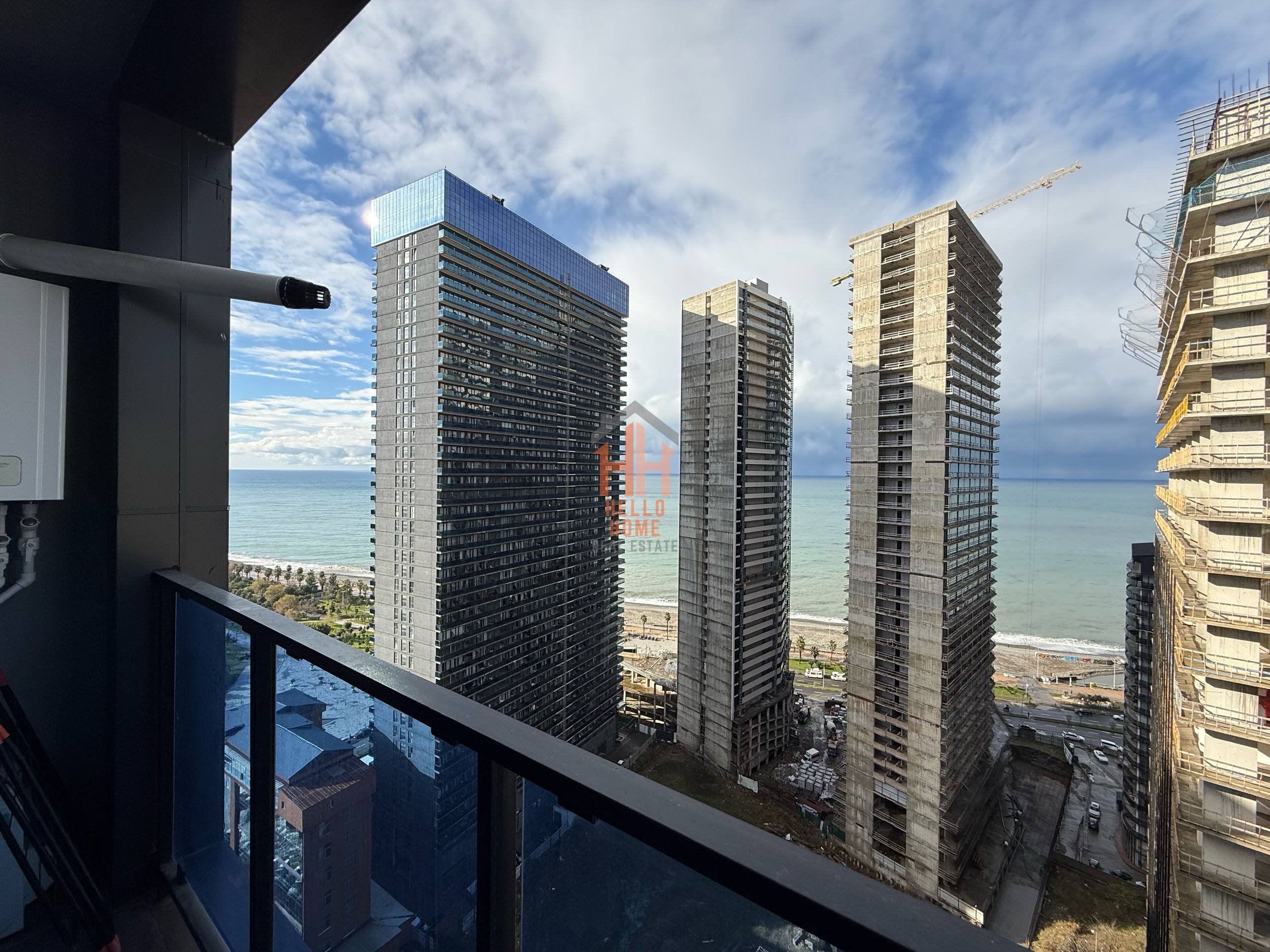 Sea view studio, 24th floor, 400$ per year — Batumi, Georgia