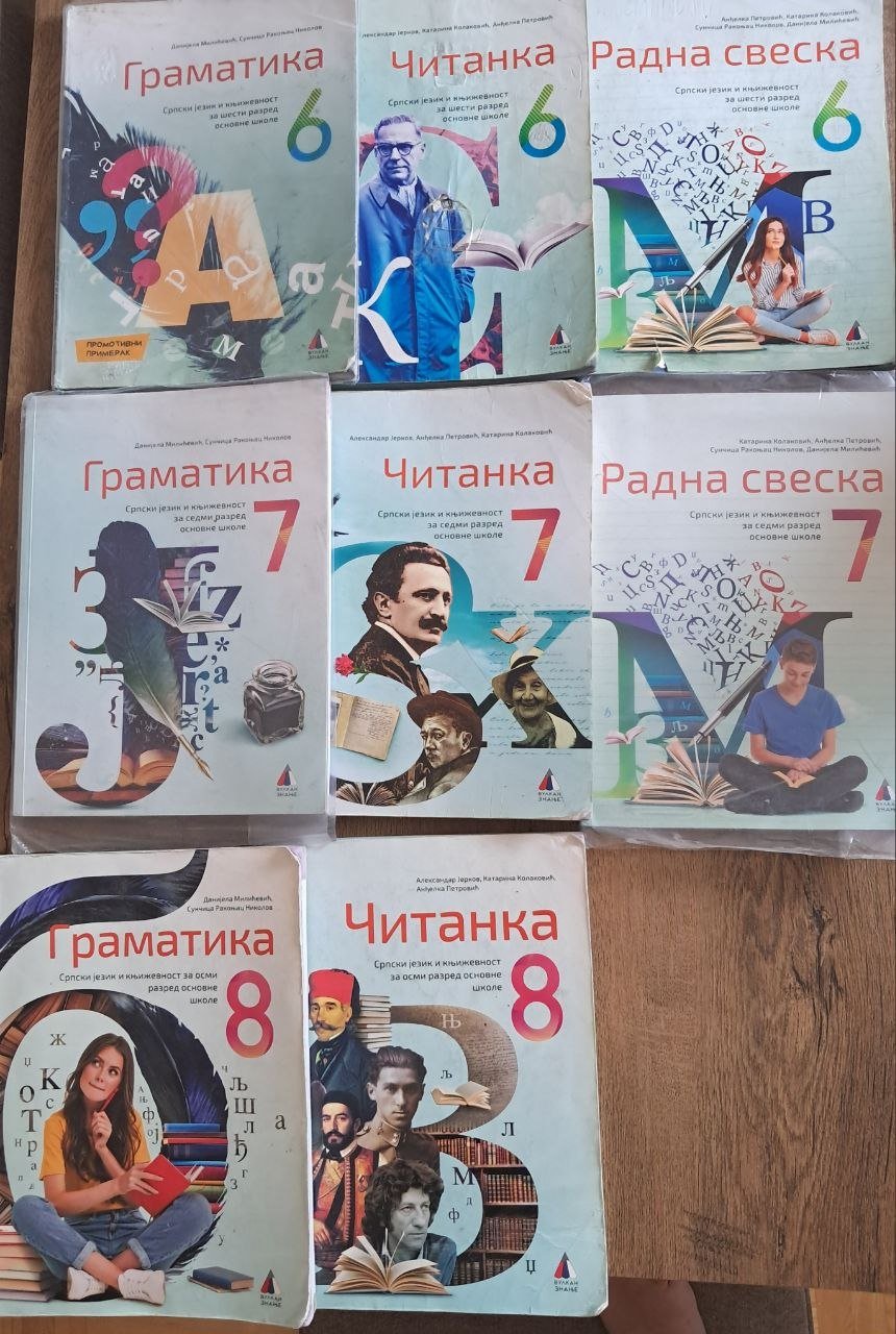 Libros de texto de serbio para 6–8 grado — Novi Sad, Serbia