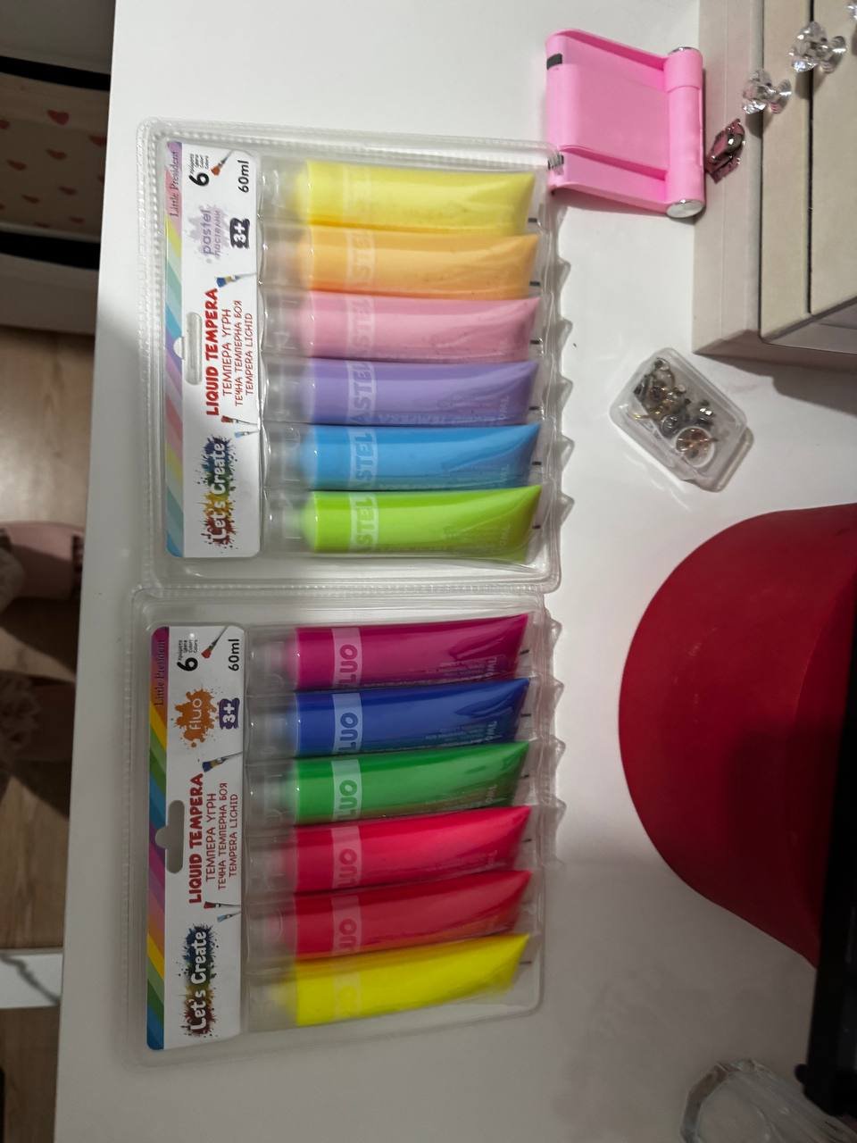 Set of fluorescent liquid tempera markers — 3 EUR — Nicosia, Cyprus