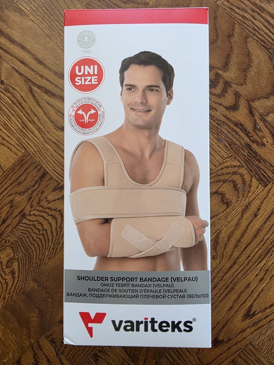 Shoulder orthopedic support bandage Velpeau (Dezo), beige, used — used — Belgrade, Serbia