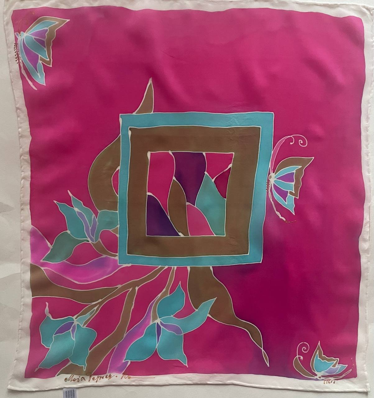 Silk handkerchief 55/55 handmade — Saint Petersburg, Russia Silk handkerchief 55/55 handmade — new — Saint Petersburg, Russia