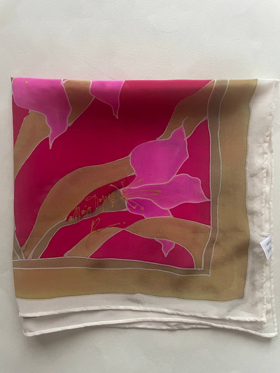 Pañuelo de seda batik 55x55 cm — San Petersburgo, Rusia