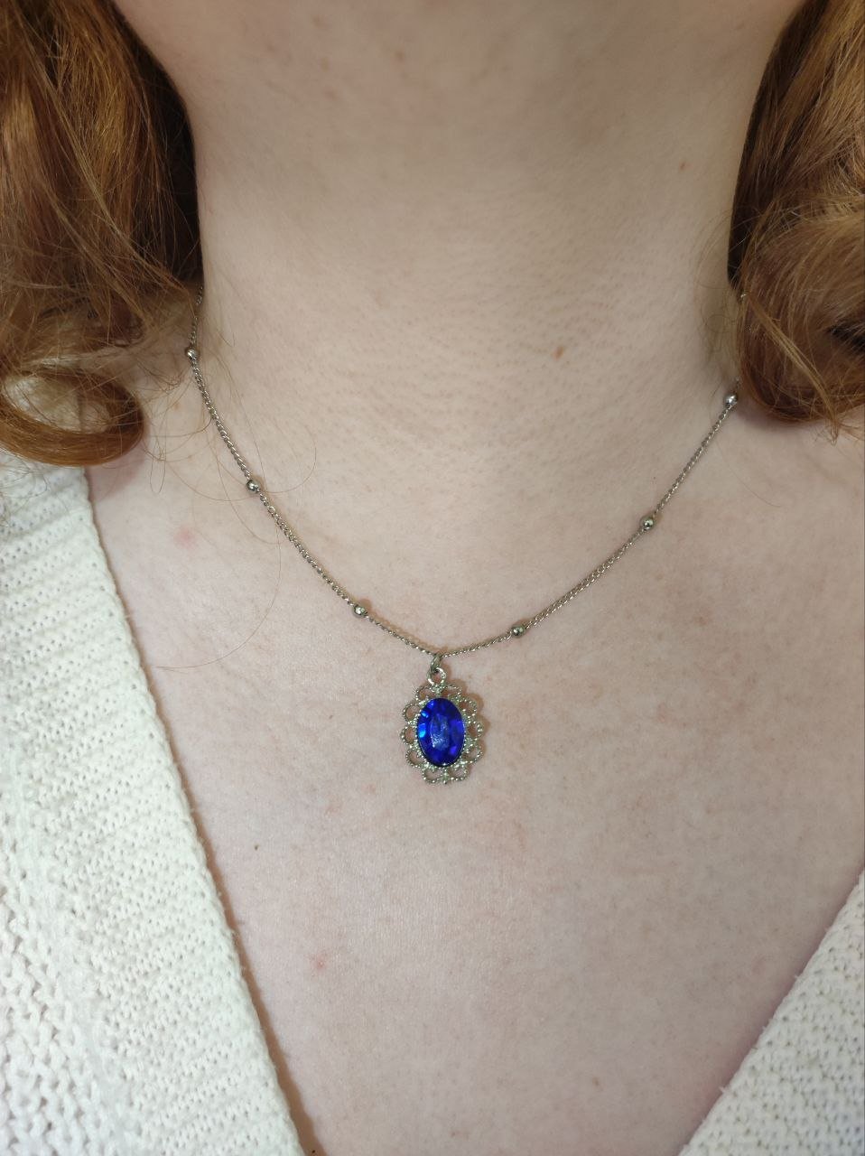 Silver pendant with oval blue stone (150 RUB) — Moscow, Russia Silver pendant with oval blue stone (150 RUB) — Moscow, Russia