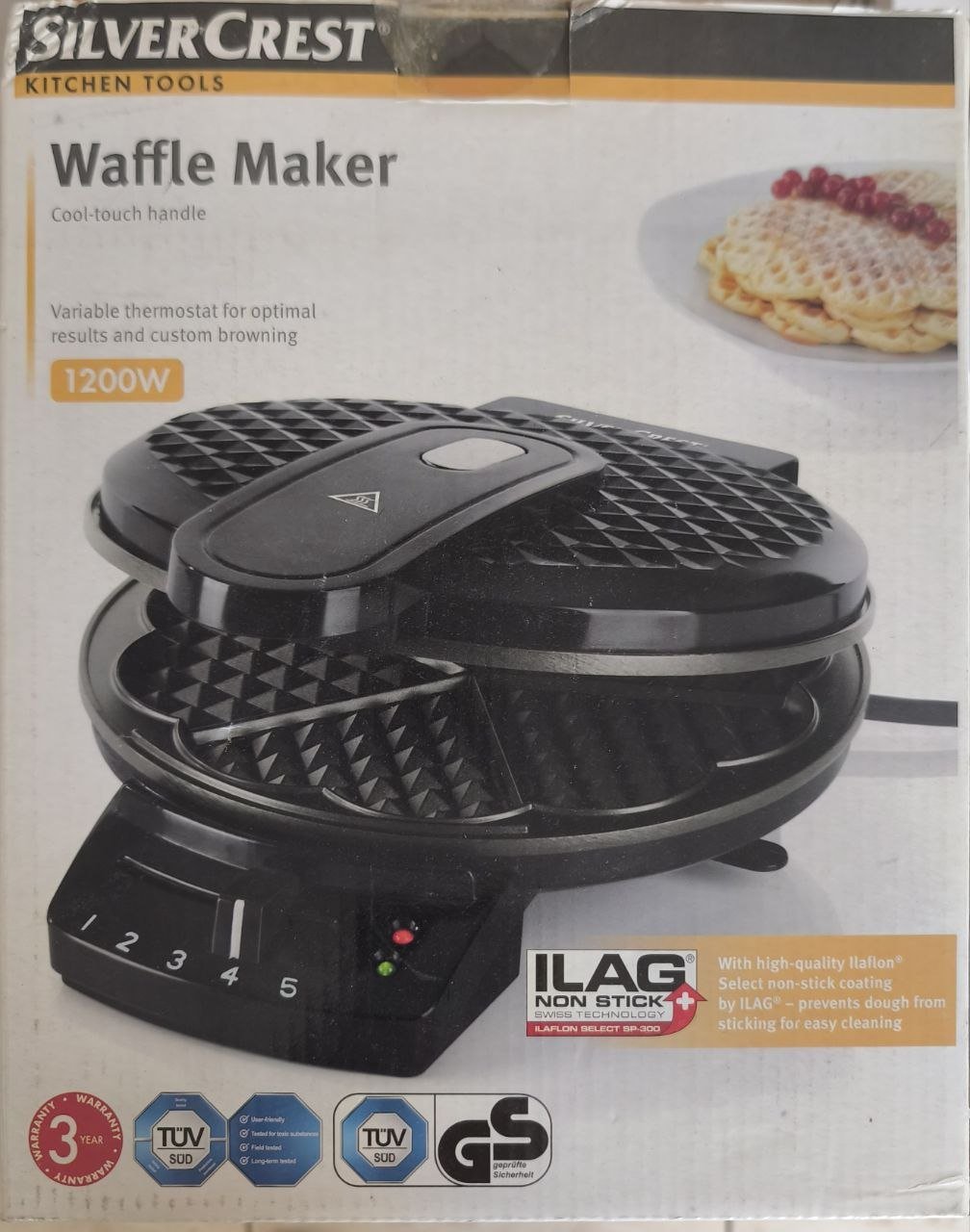SilverCrest waffle maker 1200W, не использовалась — Лимасол, Кипр SilverCrest waffle maker 1200W, не использовалась — неиспользованный — Лимасол, Кипр