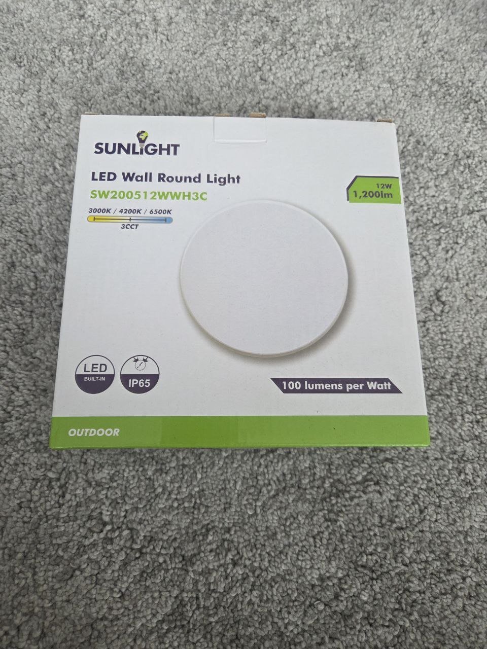 Sunlight LED настенная круглая лампа 12W IP65 18 см — Лимасол, Кипр