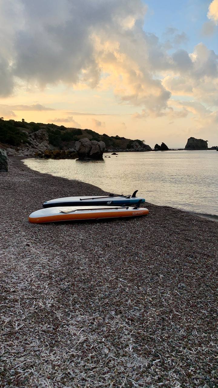 SUP board Cadalene (paint worn off) — paint worn off on mat — Limassol, Cyprus