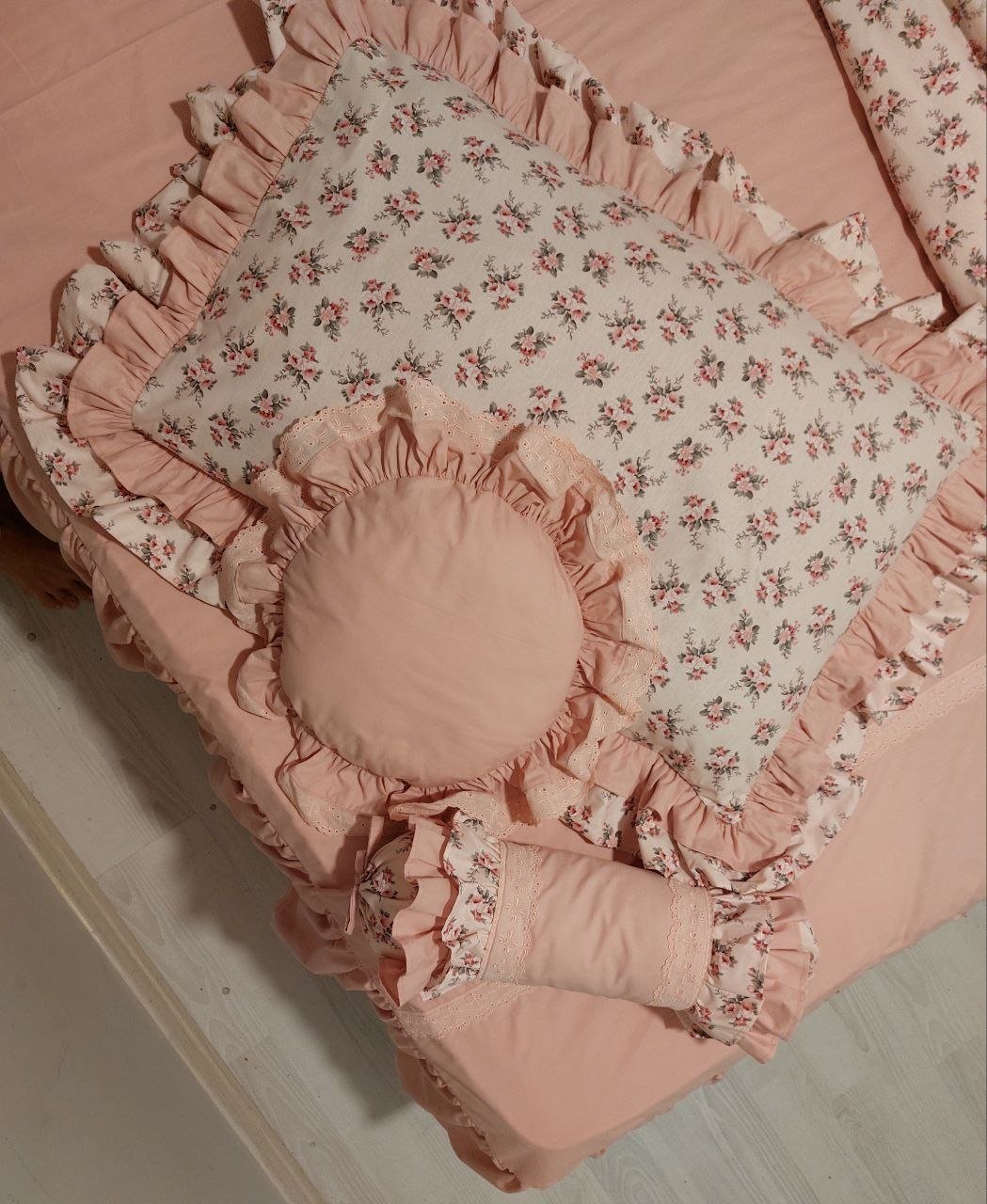 Juego de ropa de cama vintage para princesa: sábana ajustable 90x200 y funda 160x220 — new — Antalya, Turquía