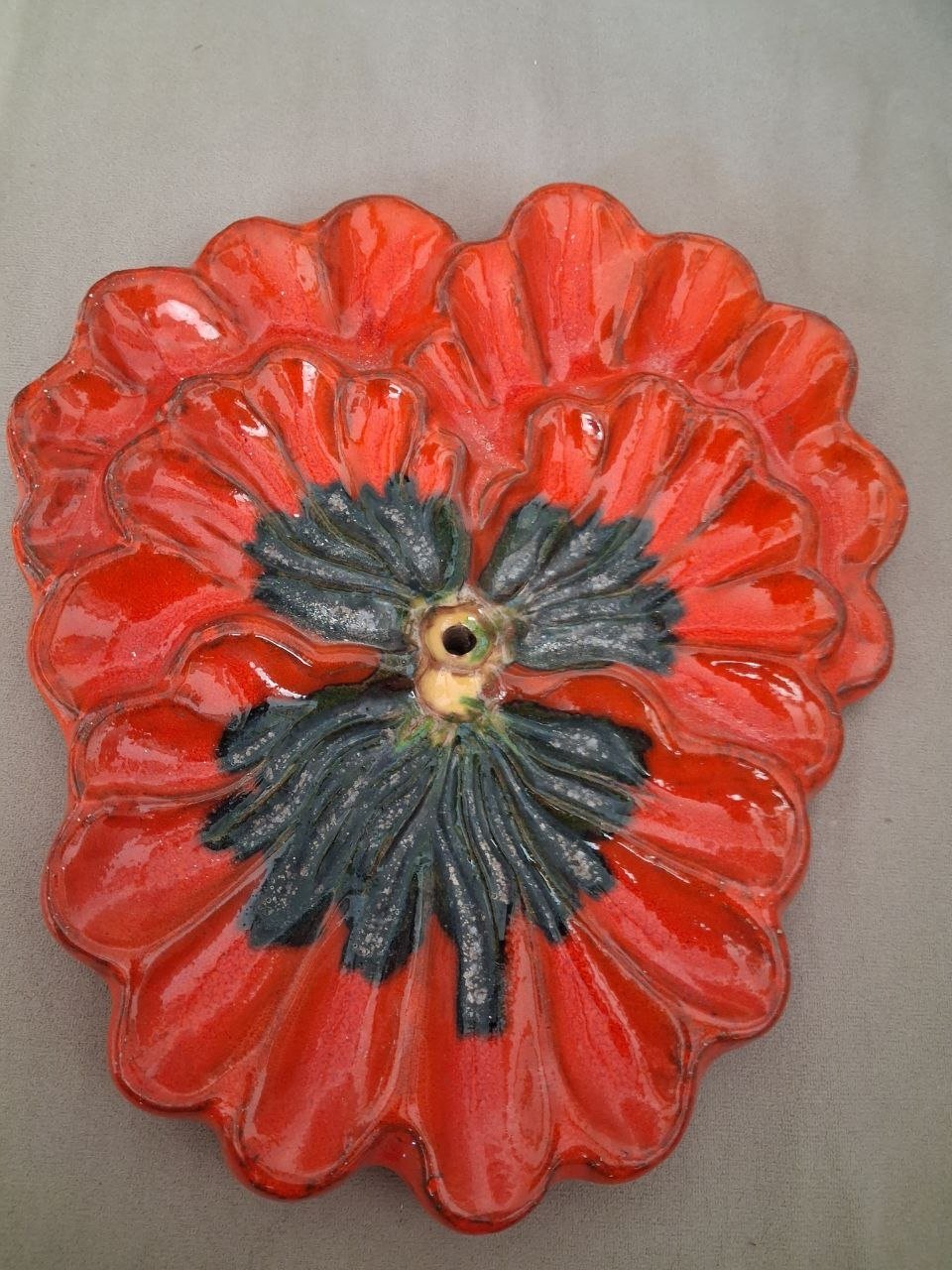 Panel de cerámica para pared "amapola" 25x21 cm — used — València, España