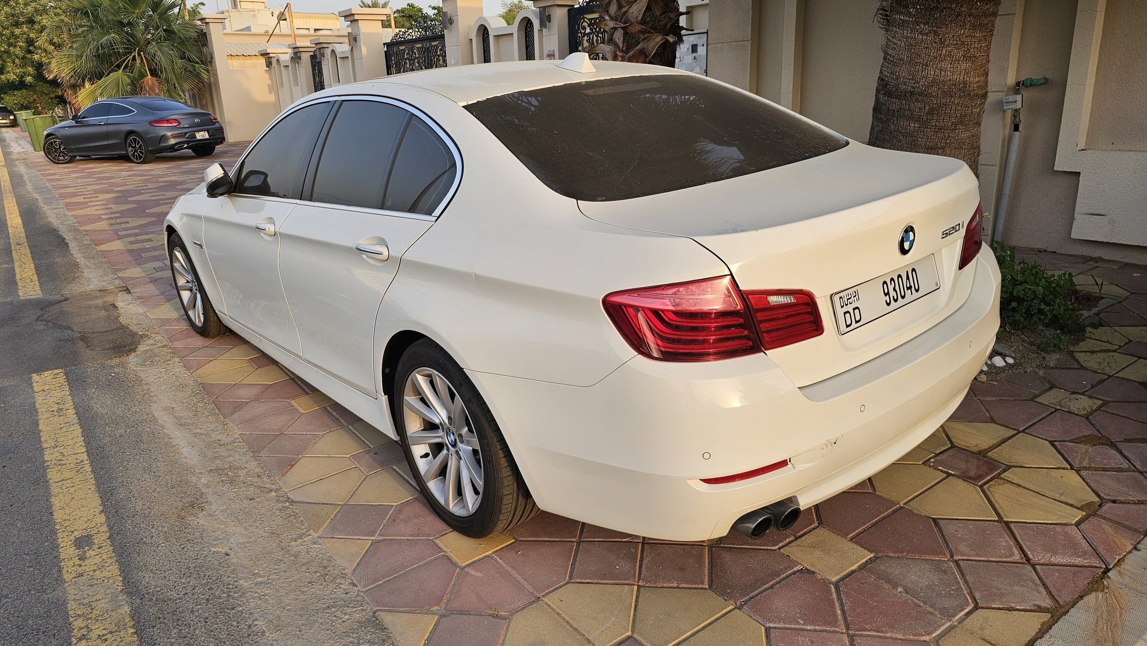 White BMW 520i 2015 sedan
