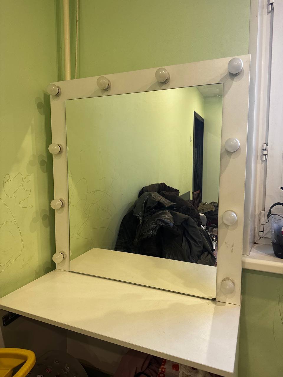 White vanity table with mirror and lighting — Moscow, Russia