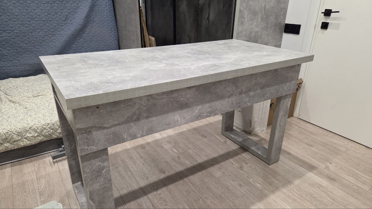 Work desk 130×65, LDFP/stone style, shelf underneath — used — Batumi, Georgia