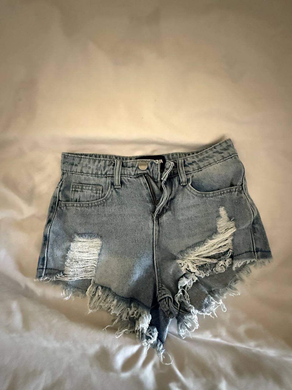 XS denim shorts light blue — used — Dubai, UAE