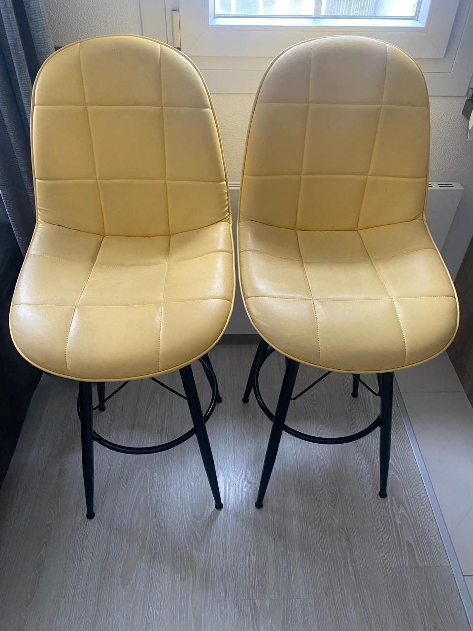 Yellow bar stools (pair), 1000 TL each — Antalya, Turkey