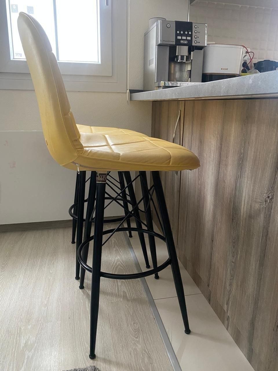 Yellow bar stools (pair), 1000 TL each — Antalya, Turkey