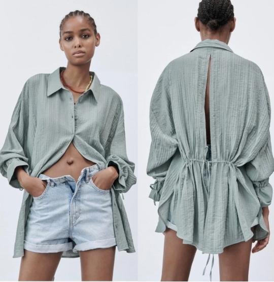 Рубашка ZARA размер M, регулируемый разрез завязкой — Белград, Сербия